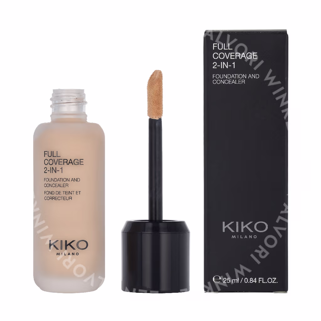 Kiko Milano Full Coverage 2 In 1 Foundation & Concealer 25ml N01 - Afbeelding 3