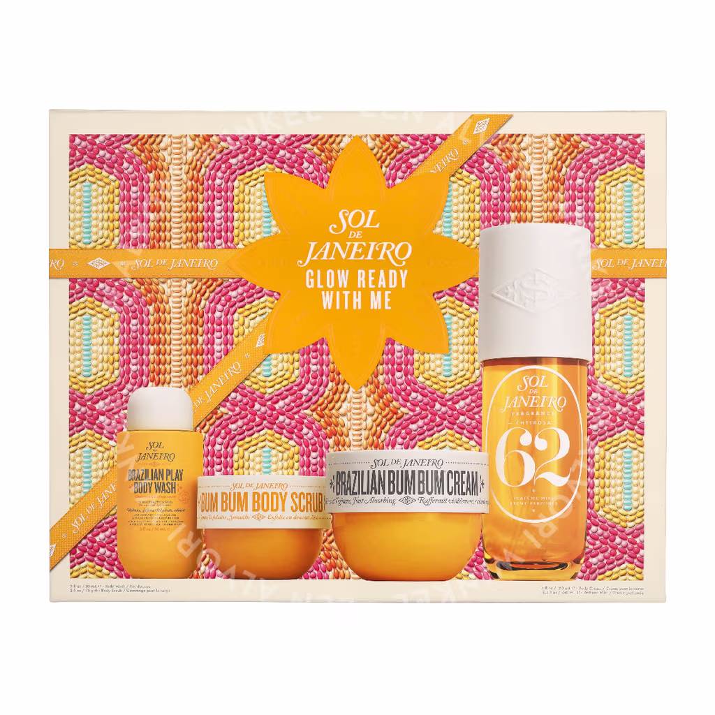 Sol De Janeiro Glow Ready With Me Giftset 555ml Body Wash 90ml/BumBum Body Scrub 75g/Bum Bum Cream 150ml/Cheirosa 62 Perfume Mist 240ml - Afbeelding 2