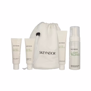 Skeyndor Clear Balance Oily Skins Pack 325ml Pure Cleaning Foam 150ml/Pore Normalising Factor 75ml/Pure Defense Gel 50ml/Pore Refining Repair Serum 50ml