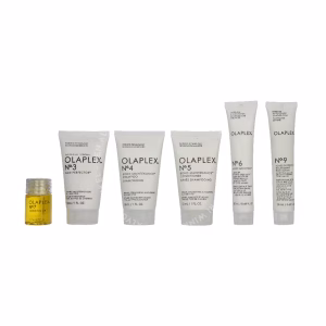 Olaplex The Mini Essentials Holiday Set 137.5ml No.3 Hair Perfection 30ml/No.4 Shampoo 30ml/No.5 Conditioner 30ml/No.9 Bond Protector 20ml/ Bond Smoother 20ml/ Bonding Oil 7.5ml