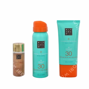 Rituals Karma Summer Sun Care Set 130ml Shimmering Body Oil 30ml/Face Cream SPF30 50ml/Milky Spray SPF30 50ml