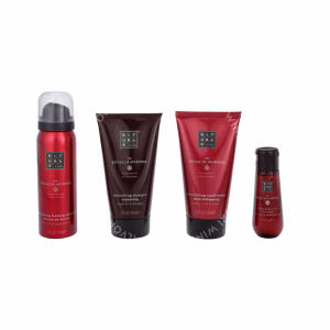 Rituals Ayurveda Set 220ml Shampoo 70ml/Conditioner 70ml/Foaming Shower Gel 50ml/Dry Oil 30ml/Pouch