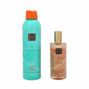 Rituals Karma Set 300ml Karma Shimmering Body Oil 100ml/Invisible Sun Protection Milky Spray SPF30 200ml