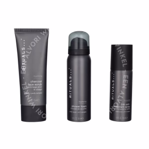 Rituals Homme Trial Set 170ml Shower Foam 50ml/24H Anti-Perspirant Spray 50ml/Charcoal Face Scrub 70ml