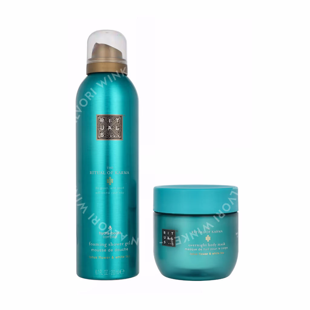 Rituals Karma Giftset 325ml Overnight Body Mask 125 ml/Foaming Shower Gel 200 ml