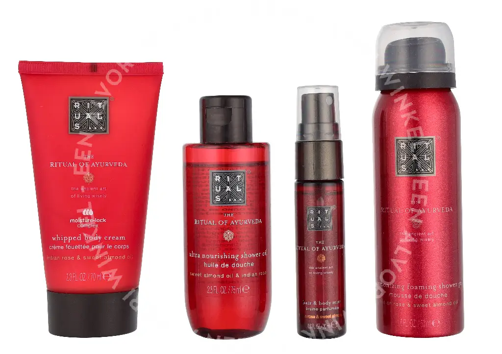 Rituals Ayurveda Small Giftset 215ml Shower Oil 75ml/Foaming Shower Gel 50ml/Hair & Body Mist 20ml/Body Cream 70ml - Afbeelding 6