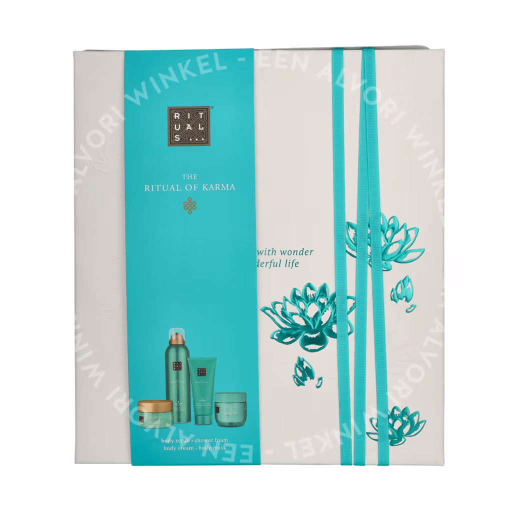 Rituals Karma Medium Giftset 550ml Foaming Shower Gel 200ml / Salt Body Scrub 125g / Body Mask 125ml / Whipped Body Cream 100ml - Afbeelding 2