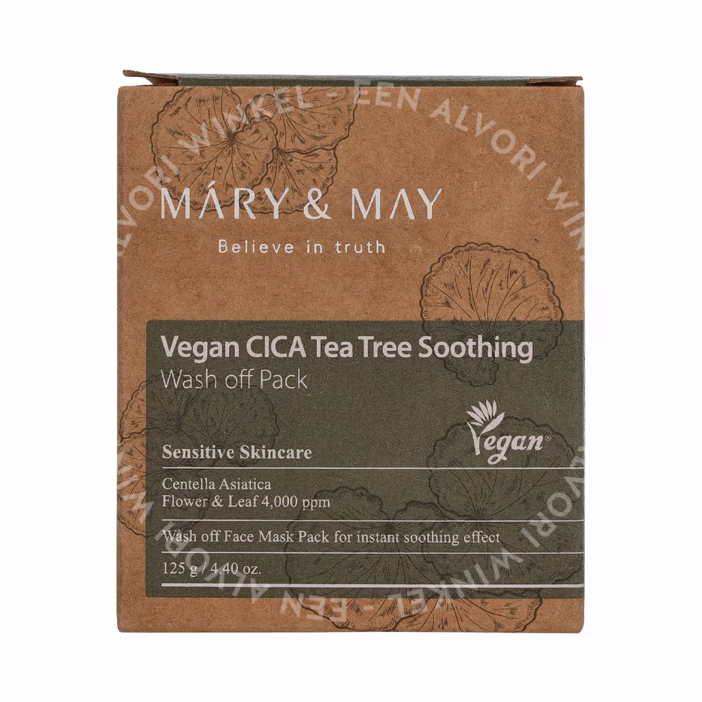 Mary & May Cica Tea Tree Soothing Wash Off Pack 125g - Afbeelding 2