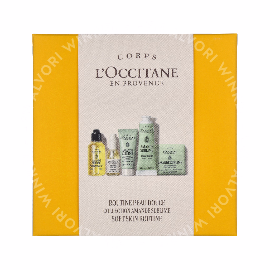 L'Occitane Almond Sublime Routine Giftset 150ml Hand Cream 30ml/Body Oil 15ml/Shower Oil 35ml/Body Cream 20ml/Peeling Soap 50g - Afbeelding 2