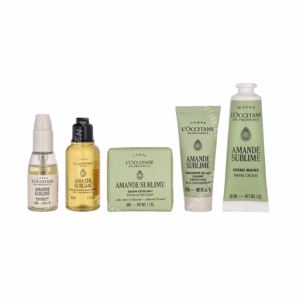 L'Occitane Almond Sublime Routine Giftset 150ml Hand Cream 30ml/Body Oil 15ml/Shower Oil 35ml/Body Cream 20ml/Peeling Soap 50g - Afbeelding 3