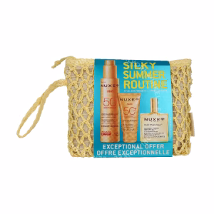 Nuxe Silky Summer Routine Set 250ml Body Spray SPF50 150ml/Face Sunscreen Cream SPF50+ 50ml/Dry Care Oil 50ml