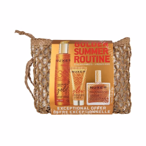 Nuxe Sun Glow Set 240ml Tanning Oil SPF30 150ml/Glow Sun-Kissed Fluid SPF30 40ml/Huile Prodigieuse Multi-Purpose Dry Oil 50ml