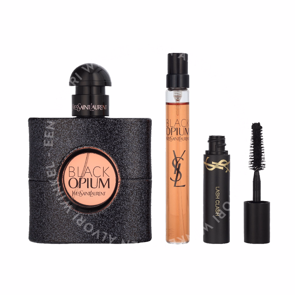 YSL Black Opium Giftset 62ml Edp Spray 50ml/Edp Spray 10ml/Lash Clash Volume Mascara 2ml - Afbeelding 3