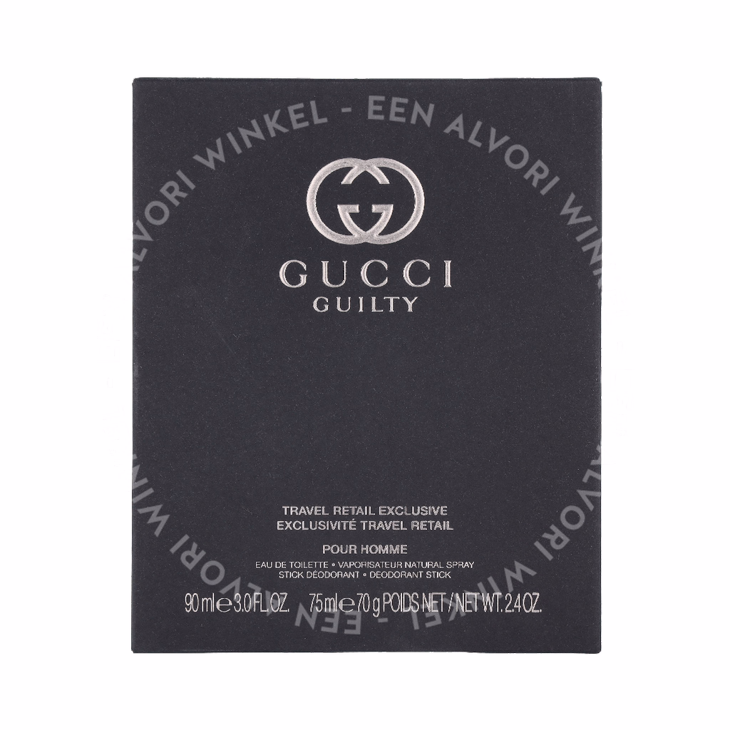 Gucci Guilty Pour Homme Giftset 165ml Edt Spray 90ml/Deodorant Stick 75ml - Afbeelding 2