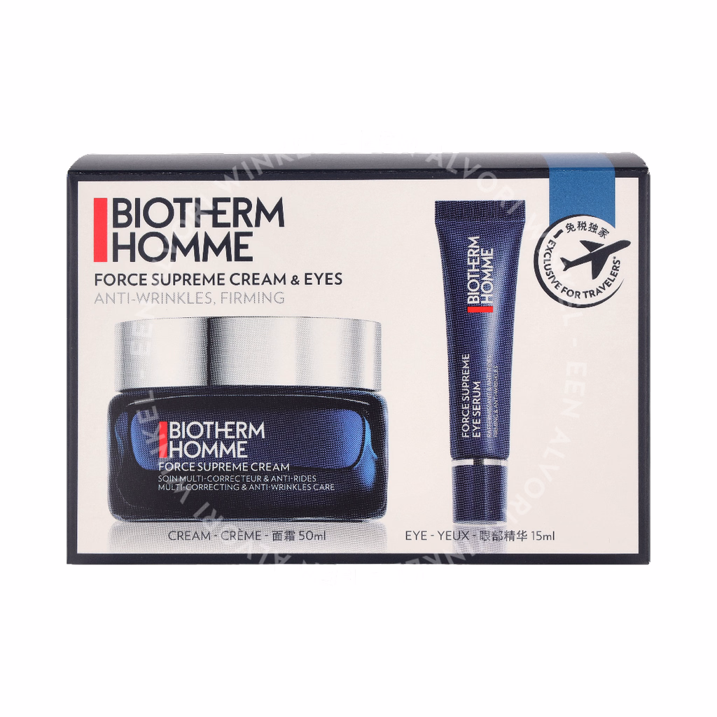 Biotherm Homme Force Supreme Cream & Eyes Set 65ml Cream 50ml/Eye Serum 15ml - Afbeelding 2