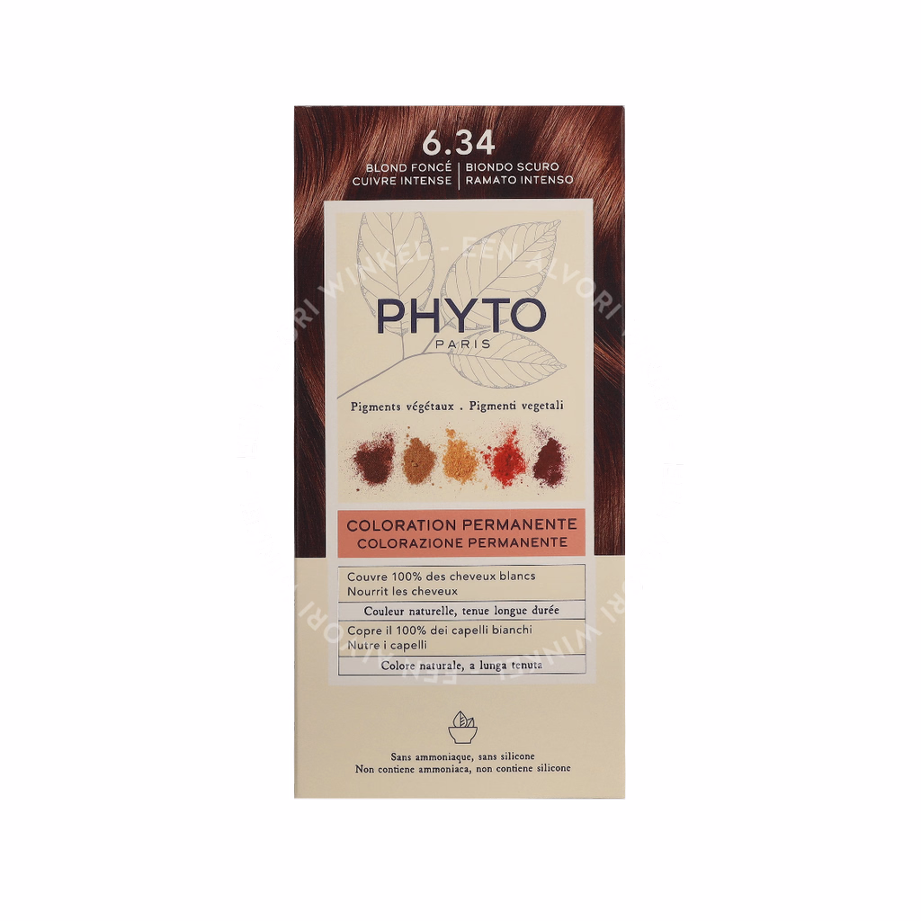 Phyto Phytocolor Permanent Color 110ml #6.34 Intense Dark Copper Blonde - Afbeelding 2