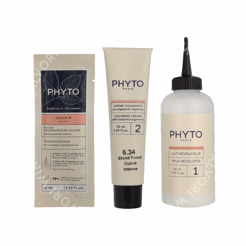 Phyto Phytocolor Permanent Color 110ml #6.34 Intense Dark Copper Blonde - Afbeelding 3