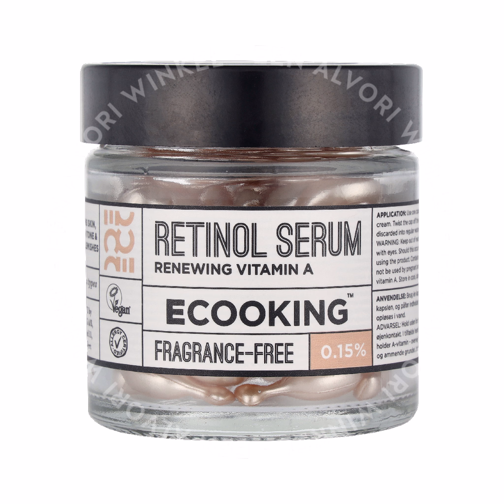 Ecooking Retinol Serum Renewing Vitamin A 20ml 60 Capsules Fragrance Free