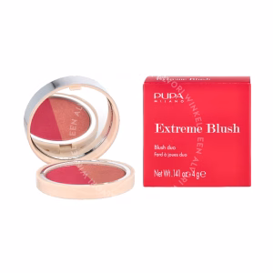 Pupa Extreme Blush Duo Effect Compact Blush 4g #140 Radiant Flamingo - Glow Creamy