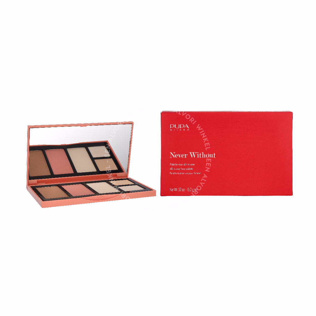 Pupa Never Without All In One Face Palette 15.2g #001 Light