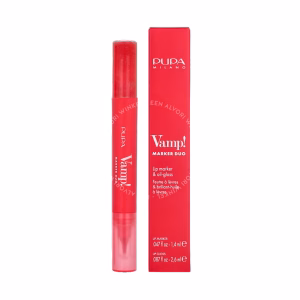 Pupa Vamp! Marker Duo 4ml #009 Jelly Coral /  Lip Marker 1,4ml / Lip Gloss 2,6ml