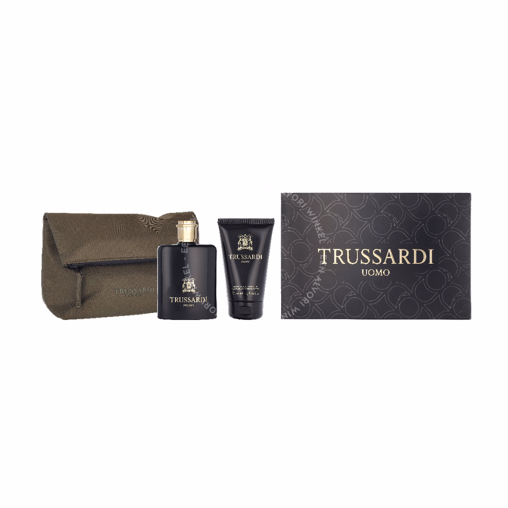 Trussardi Uomo Giftset 200ml Edt Spray 100ml/Shampoo & Shower Gel 100ml/Beauty Bag
