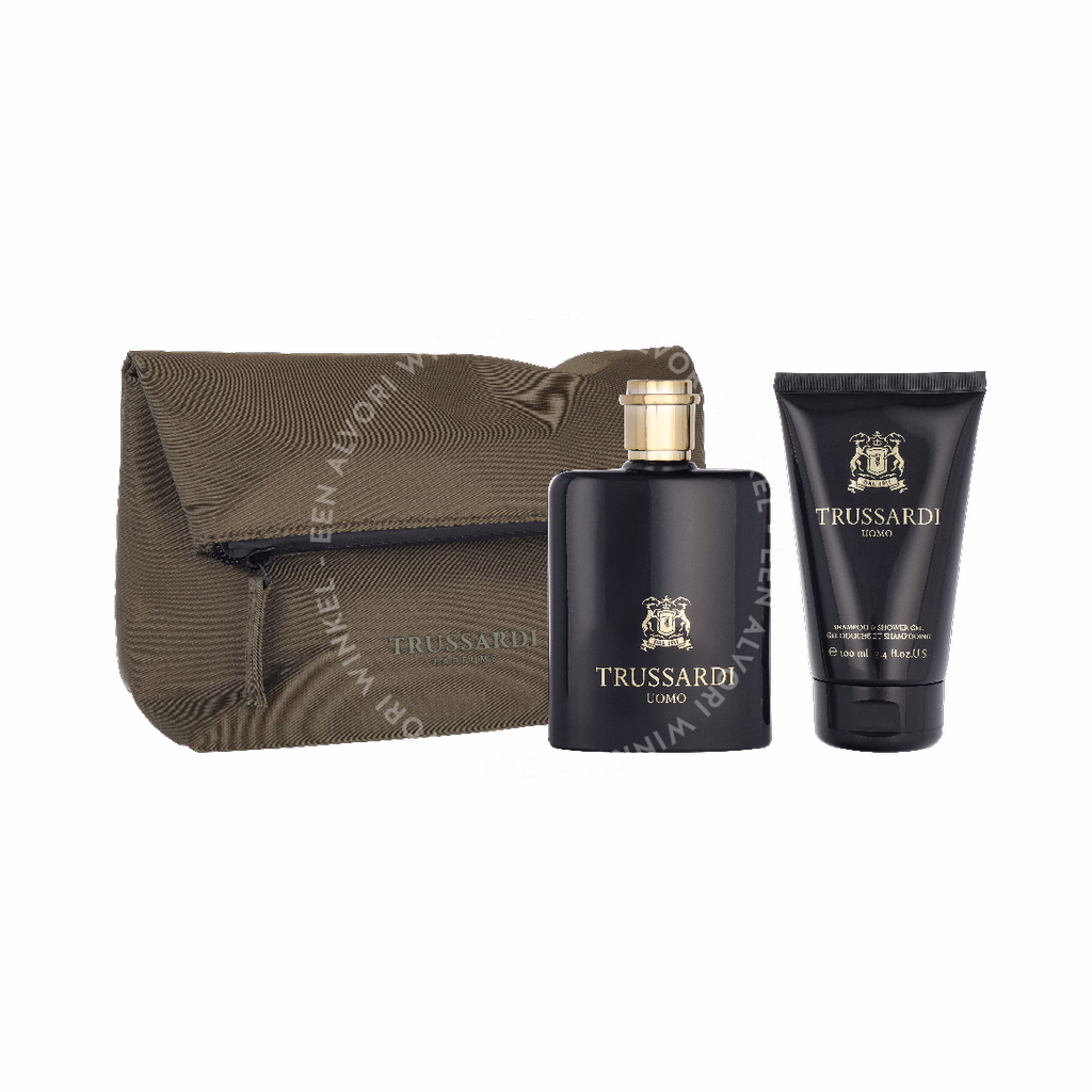 Trussardi Uomo Giftset 200ml Edt Spray 100ml/Shampoo & Shower Gel 100ml/Beauty Bag - Afbeelding 3
