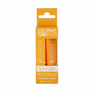 Biovene UVA UVB SPF50 High Broad Spectum Lip Balm Treatment 10ml Coconut