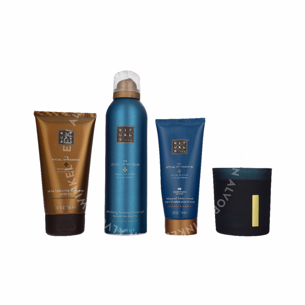 Rituals Hammam Meduim Giftset 590ml Black Soap 150ml/Foaming Shower Gel 200ml/Body Cream 100ml/Scented Candle 140g - Afbeelding 3