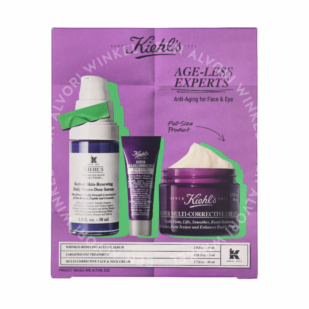 Kiehl's Anti-Aging Essentials Giftset 40ml Retinol Serum 30ml/Eye Treatment 3ml/Face & Neck cream 7ml - Afbeelding 2