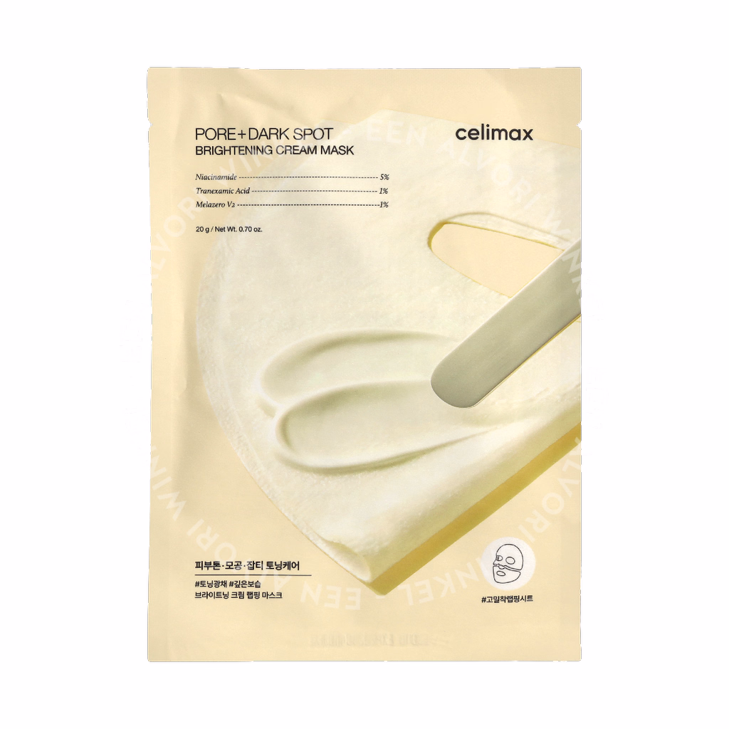 Celimax Pore + Dark Spot Brightening Cream Mask 80g 4x20g - Afbeelding 3